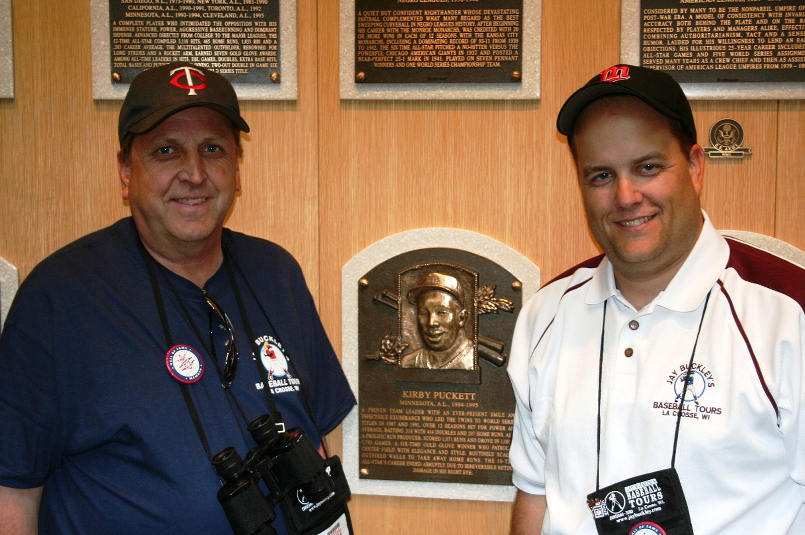 Here we are in front of Kirby Puckett's plaque.
