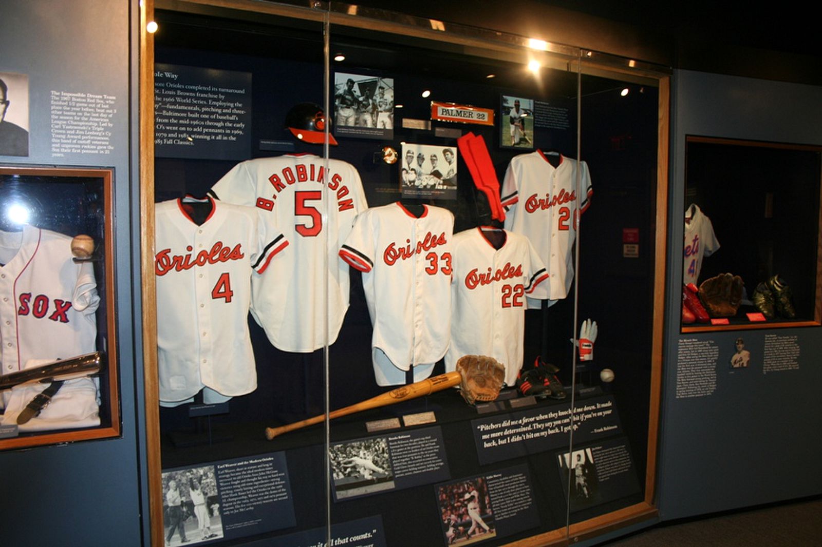 There were several display cases throughout the museum.  This one featured the Baltimore Orioles.