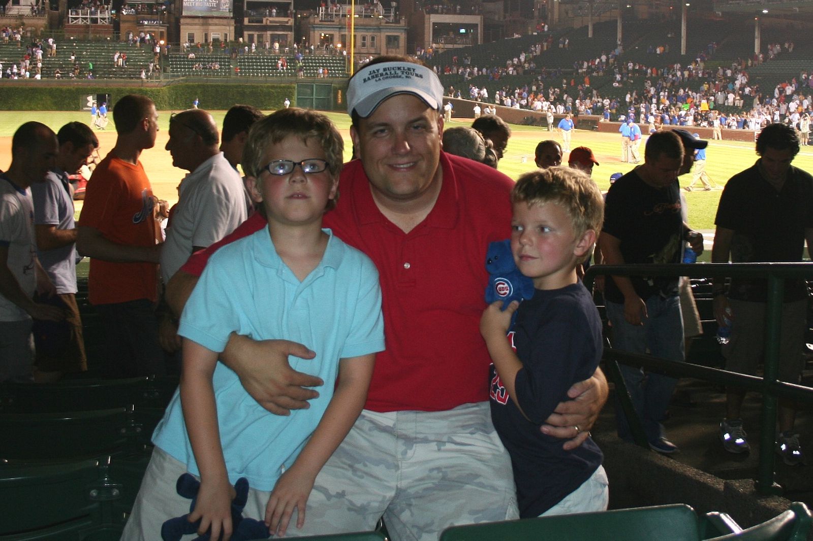 The boys enjoyed their first game at Wrigley